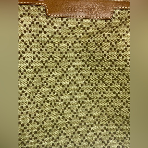 GUCCI Straw Diamante Maui Tote Brown - Picture 7 of 15